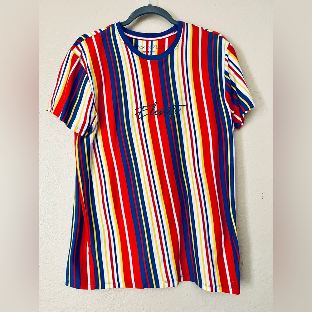 “ElVT” Multi-Color Stripe Tee (Millennial)